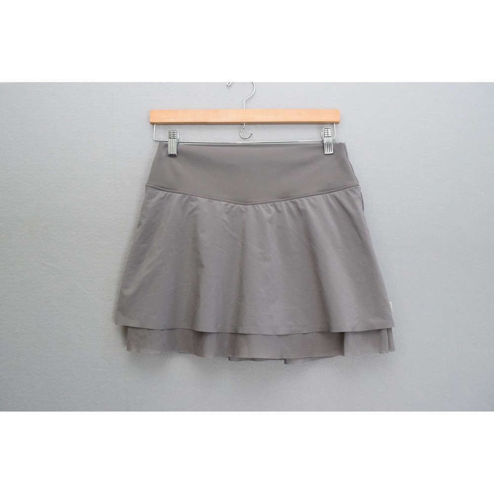 Vuori Hot Mesh Skirt Medium Grey Tiered Active Skort VW3047 Womens Athleisure